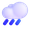 cloud with rain emoji